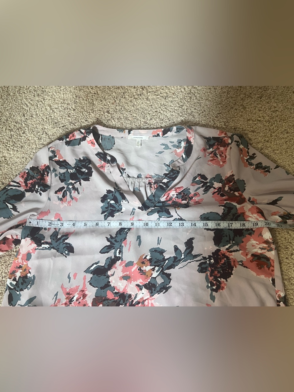 Maurices Pink & green Floral Blouse - Picture 3 of 5